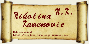 Nikolina Kamenović vizit kartica